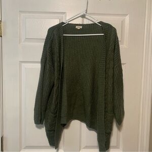 Olive green cardigan